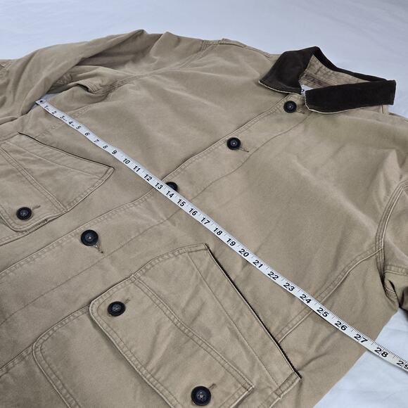Vintage Orvis Jacket Canvas Lined Khaki Tan Barn Work Chore Coat Size XXL - Picture 11 of 13